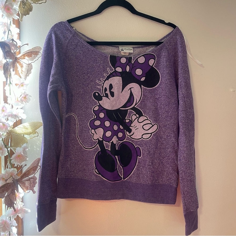 Disney Purple Off-the-Shoulder Sweater
